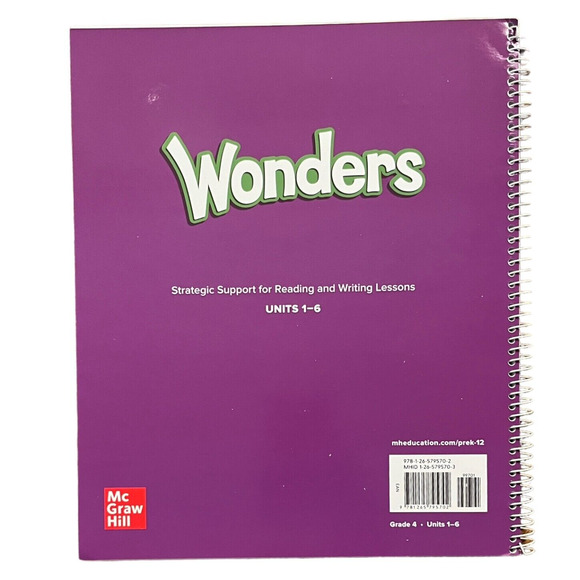 Wonders Grade 4 ELL Small Group Guide Units 1-6 McGraw Hill Teacher 2023 New - Picture 13 of 13